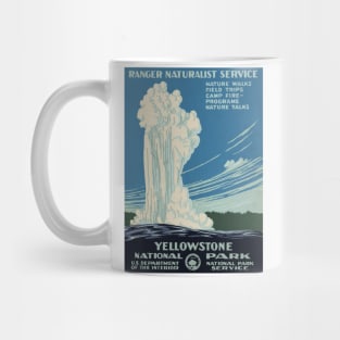 Vintage Yellowstone National Park Old Faithful Mug